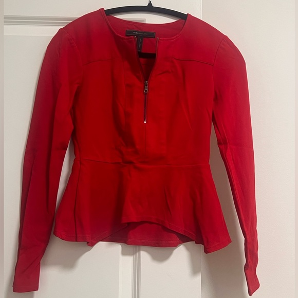 Red zip up blouse - Picture 5 of 8